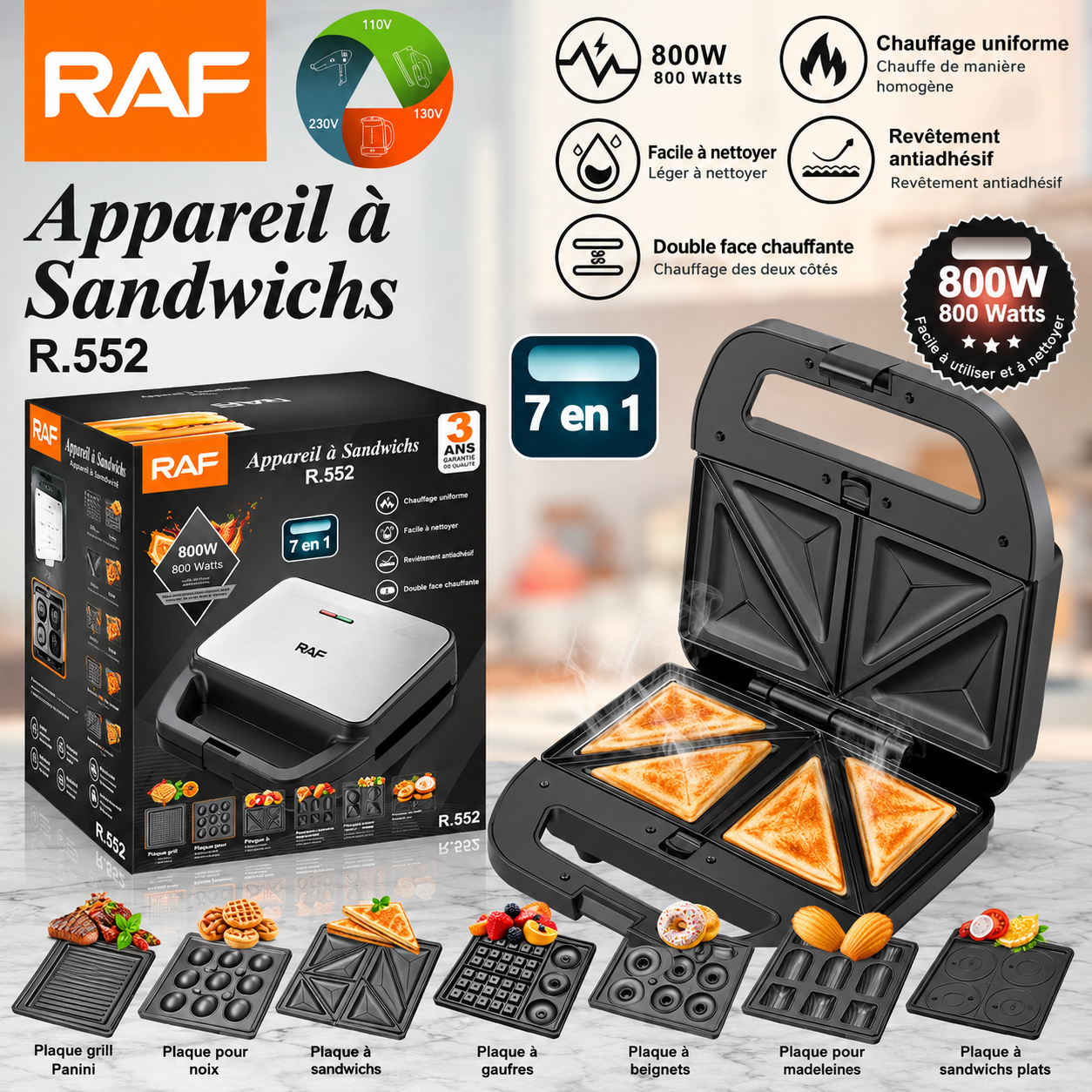 Appareil à sandwichs RAF R.552
